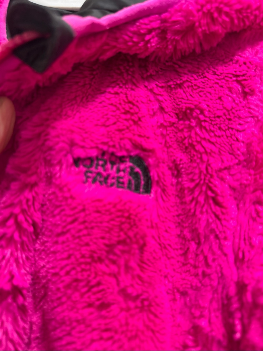 The North Face double sided Black nd hot pink Jacket with side pockets. Soft - Picture 13 of 16